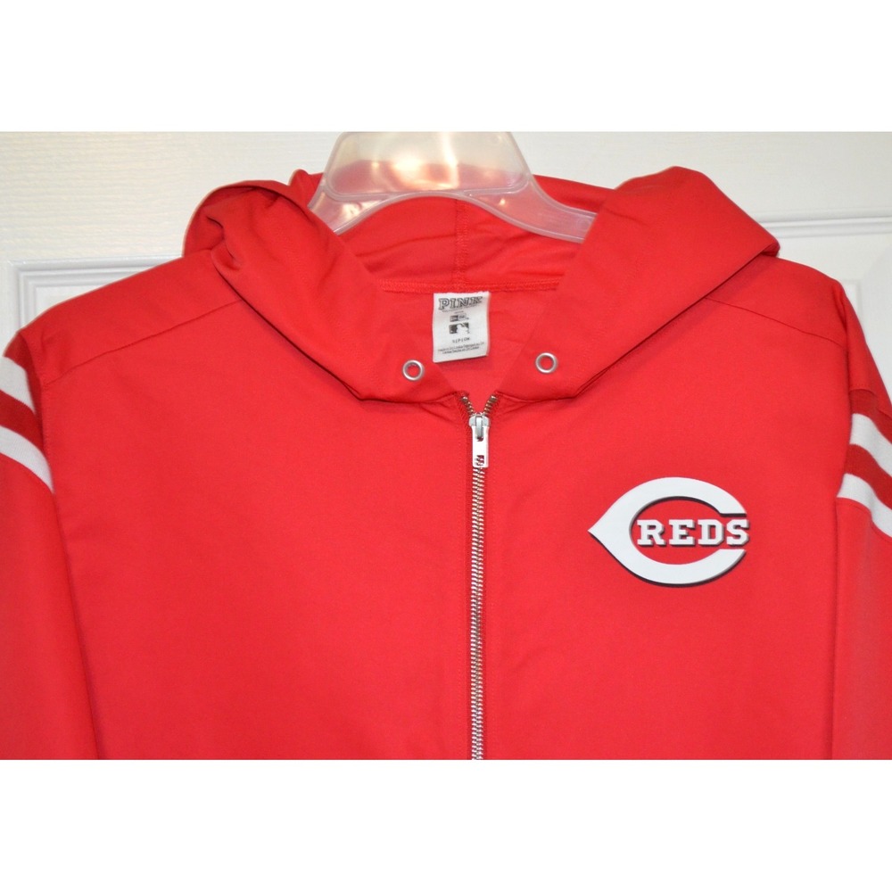 Victoria's Secret Cincinnati Reds Love Pink  1/4 Zip Pullover Jacket Womens‎ S - Picture 4 of 16